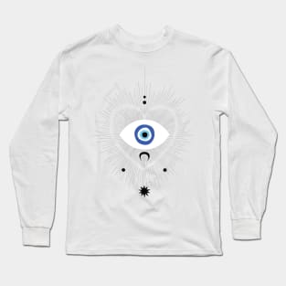 Mystical Evil Eye Sun Rays Occult Long Sleeve T-Shirt